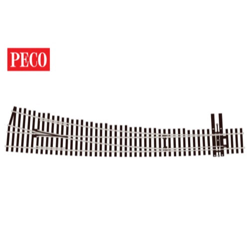 Peco SLE8376 HO/OO Code 83 Right Hand No.7 Curved Turnout Electrofrog