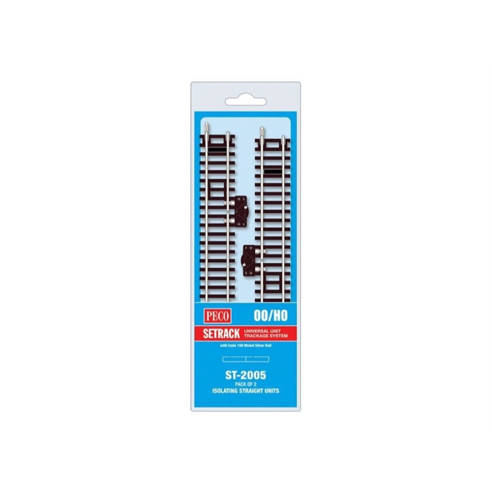 Peco ST2005 HO/OO Isolating Standard Straight (Pack of 2)