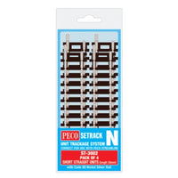 Peco ST3002 N Setrack Short Straight (Pack of 4)
