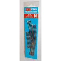 Peco ST45 N Setrack Left Hand Curved Turnout