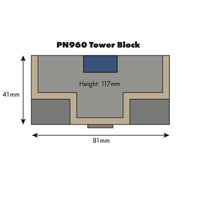 Metcalfe PN960 N Low Relief Tower Block