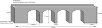 Metcalfe PO240 OO/HO Double Track Viaduct Red Brick Card Kit | Metro Hobbies
