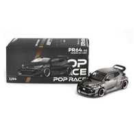 Pop Race 64-0055 1/64 Pandem GR Yaris Dark Chrome
