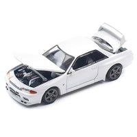 Pop Race 64-0157 1/64 Nissan Skyline GT-R R32 Crystal White