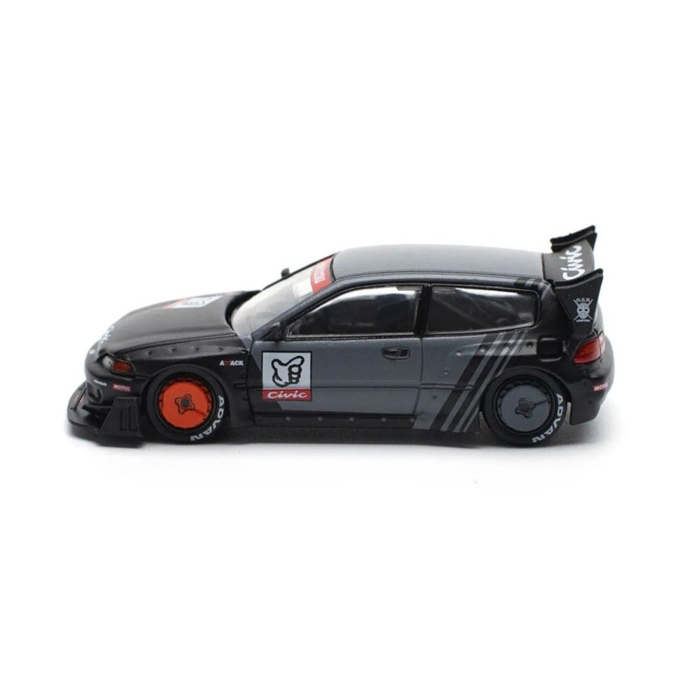 Pop Race PR64-0163 1/64 Pandem Civic EG6 Kanjozoku
