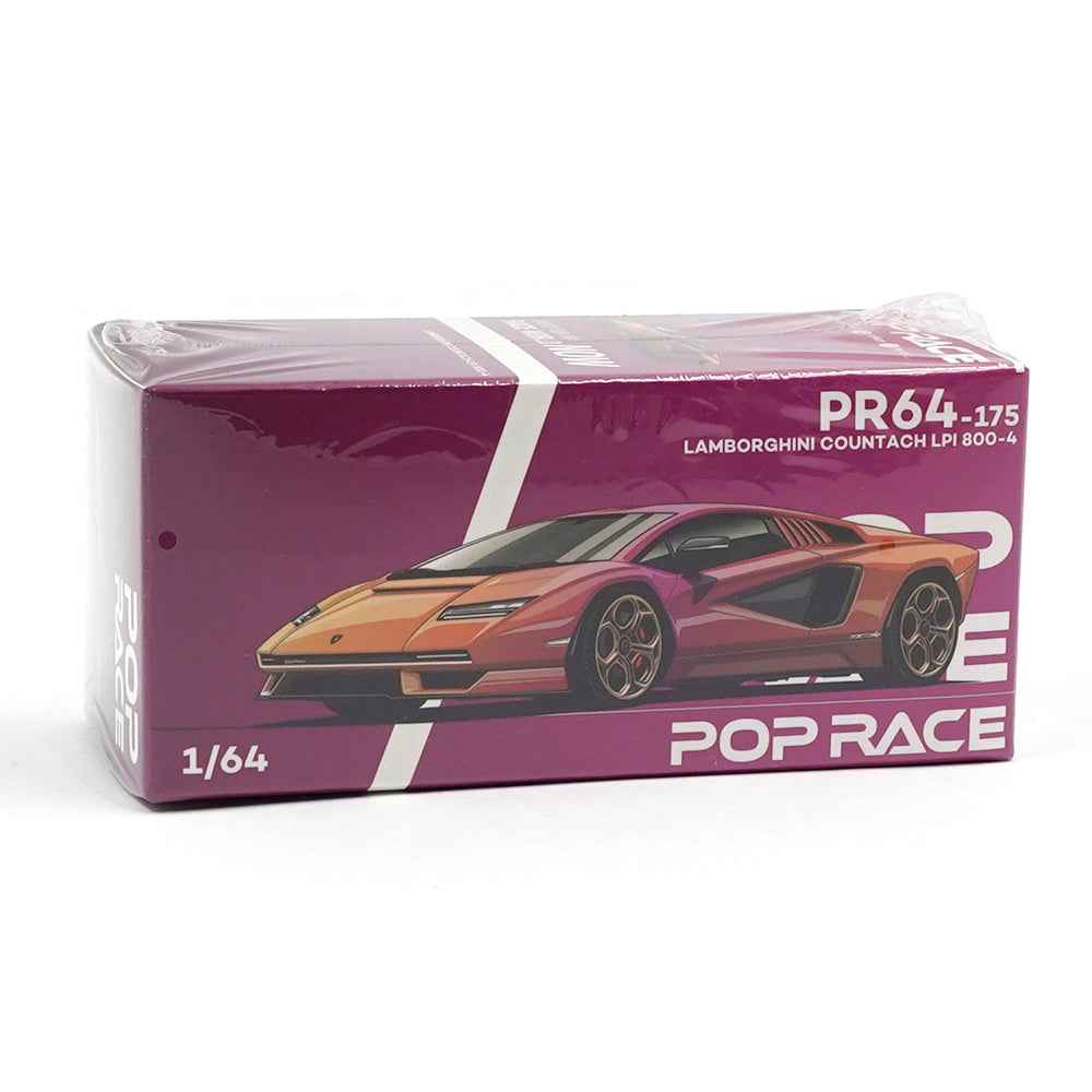 Pop Race 64-0175 1/64 Lamborghini Countach LPI 800-4 Blu Hal