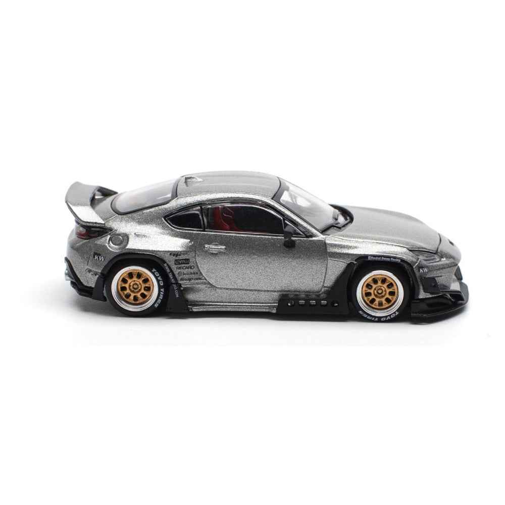 Pop Race 64-0235 1/64 Toyota GR86 Pandem Silver