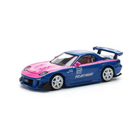 Pop Race 64-0240 1/64 Mazda RX7 Re-Amemiya Blue/Pink