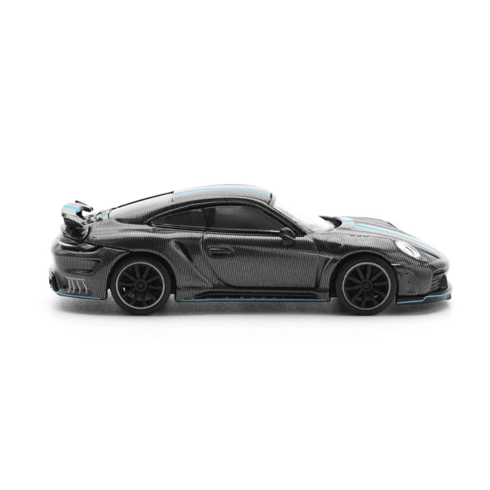 Pop Race 64-0254 1/64 992 Stinger GTR Carbon Edition (Blue Line)