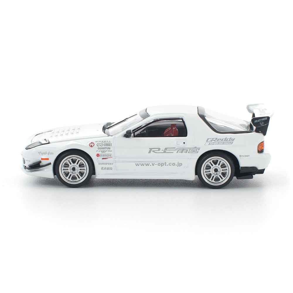 Pop Race 64-0260 1/64 Mazda RX7 FC3S Re-Amemiya White