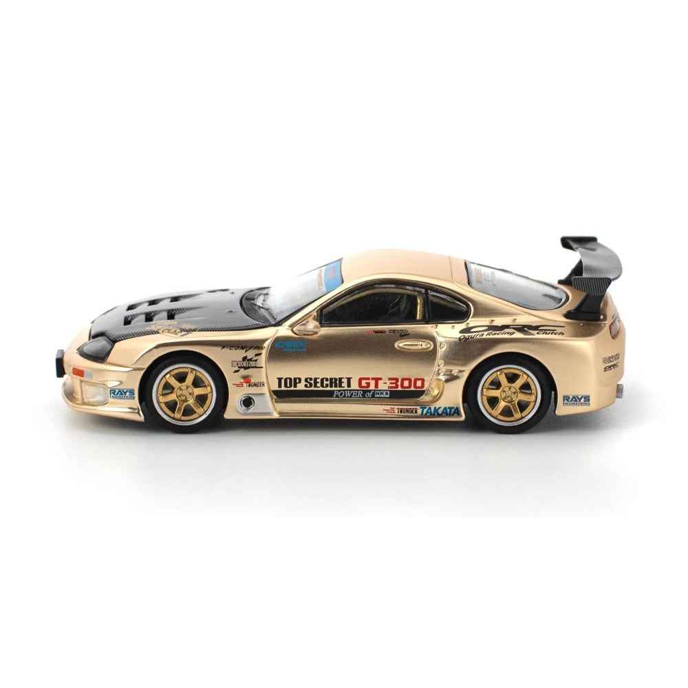 Pop Race 64-0277 1/64 Top Secret GT300 Supra Chrome Gold