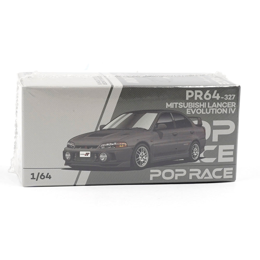 Pop Race 1/64 Mitsubishi Lancer Evolution IV Dark Grey