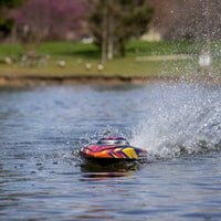 Pro Boat PRB-1992T1 Sonicwake 24inch Self-Righting Brushless Deep-V Boat RTR Red