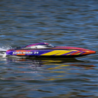 Pro Boat PRB-1992T1 Sonicwake 24inch Self-Righting Brushless Deep-V Boat RTR Red