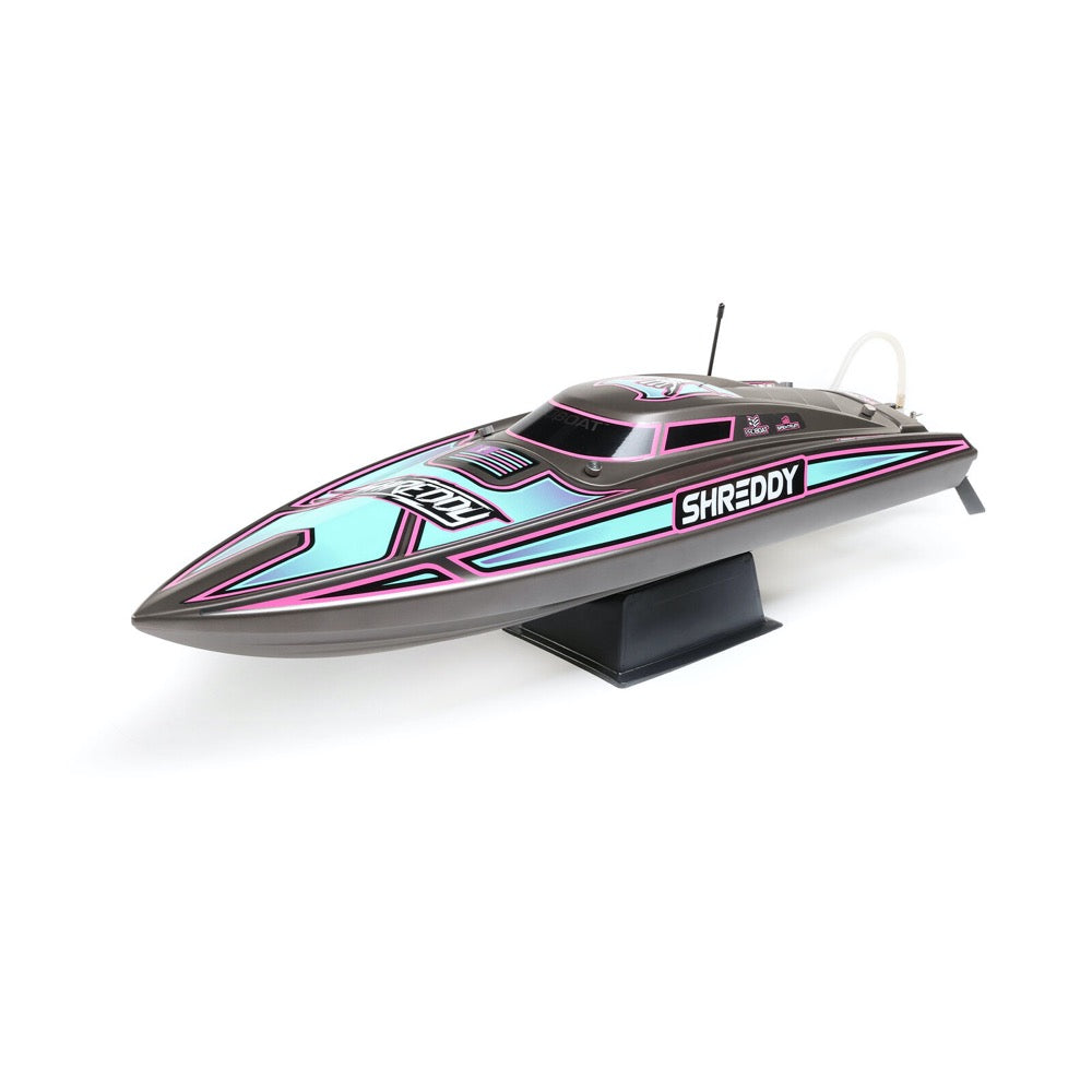 Pro Boat Shreddy Recoil 2 V2 26in Self Righting Brushless Gray Teal Shreddy RC Boat PRB08041V2T2
