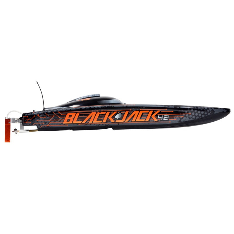 Pro Boat Blackjack 42 inch 8S Brushless RC Catamaran (Black/Orange) PRB08043T1