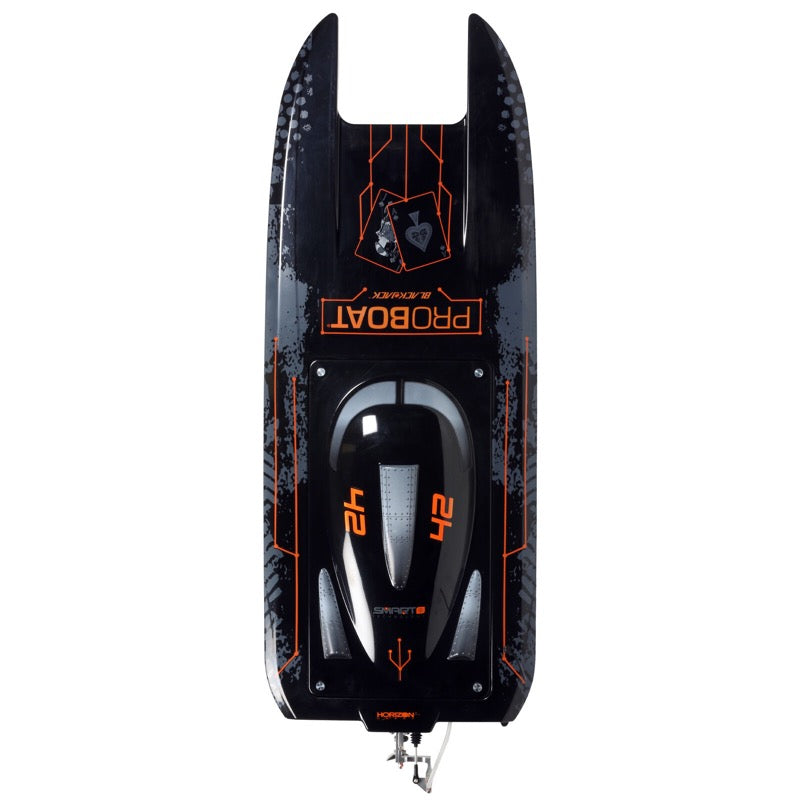 Pro Boat Blackjack 42 inch 8S Brushless RC Catamaran (Black/Orange) PRB08043T1