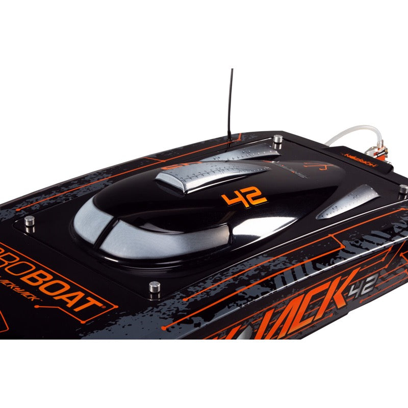 Pro Boat Blackjack 42 inch 8S Brushless RC Catamaran (Black/Orange) PRB08043T1