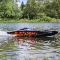 Pro Boat Blackjack 42 inch 8S Brushless RC Catamaran (Black/Orange) PRB08043T1