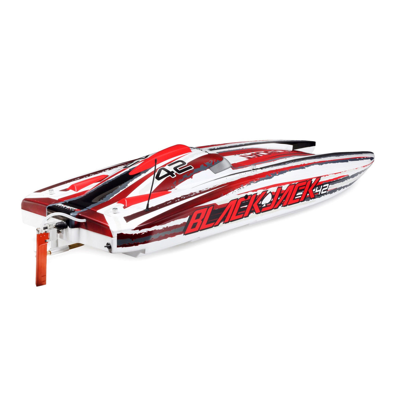 Pro Boat Blackjack 42 inch 8S Brushless RC Catamaran (White/Red) PRB08043T2