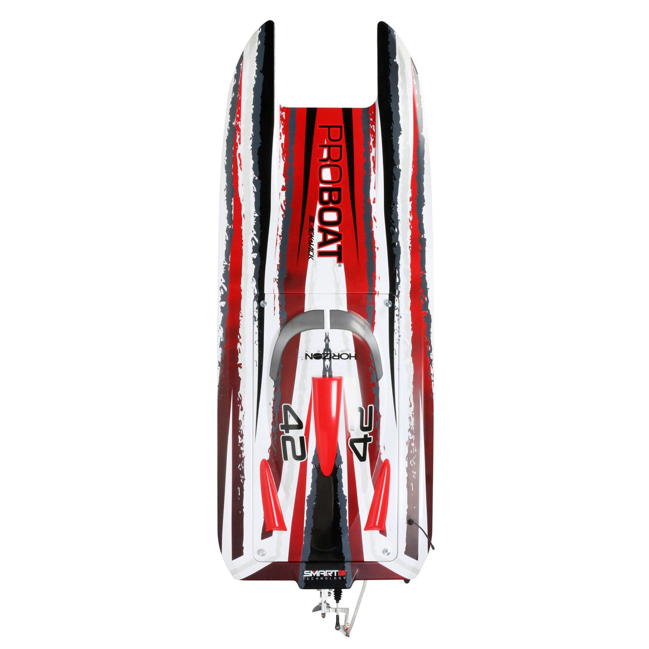 Pro Boat Blackjack 42 inch 8S Brushless RC Catamaran (White/Red) PRB08043T2