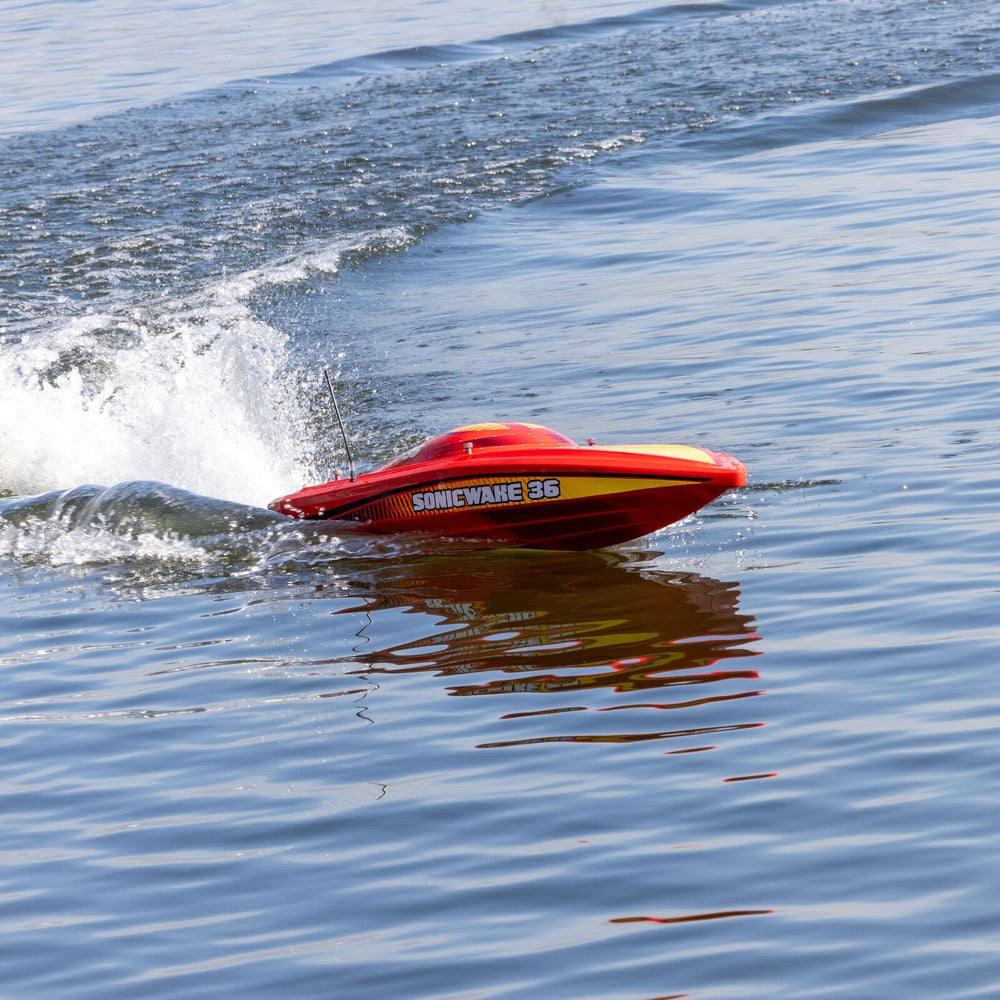 ProBoat Sonicwake 36 V3 Self Righting Deep-V RC Boat RTR (Red)
