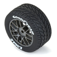 Proline Goodyear Eagle Mounted Rain Tyre Set F/R, Gray, Losi NASCAR