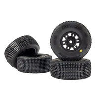 Pro-Line King-Pin Tyres Mounted on Black Split Six Wheels 4pcs Arrma Mojave Grom