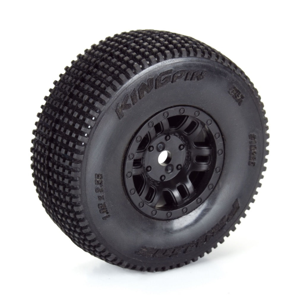 Pro-Line King-Pin Tyres Mounted on Black Split Six Wheels 4pcs Arrma Mojave Grom
