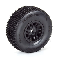 Pro-Line King-Pin Tyres Mounted on Black Split Six Wheels 4pcs Arrma Mojave Grom