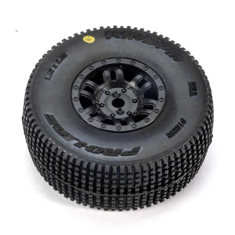 Pro-Line King-Pin Tyres Mounted on Black Split Six Wheels 4pcs Arrma Mojave Grom