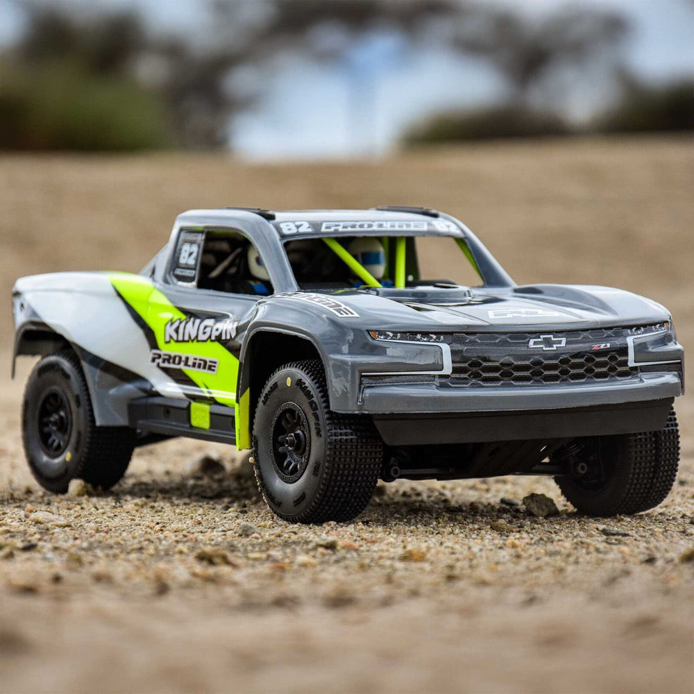 Pro-Line King-Pin Tyres Mounted on Black Split Six Wheels 4pcs Arrma Mojave Grom