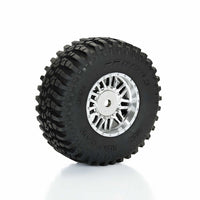 Proline 1028810 Flat Iron F/R Tyre Set Mounted on Chrome Diablo Wheels Arrma Typhon Grom