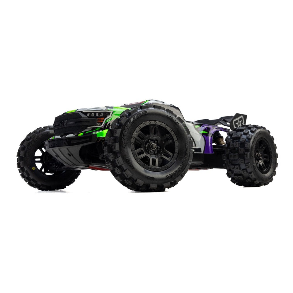 Pro-Line Badlands F/R Tyres Mounted on Black Split Six Wheels 2pcs Arrma Mini Kraton