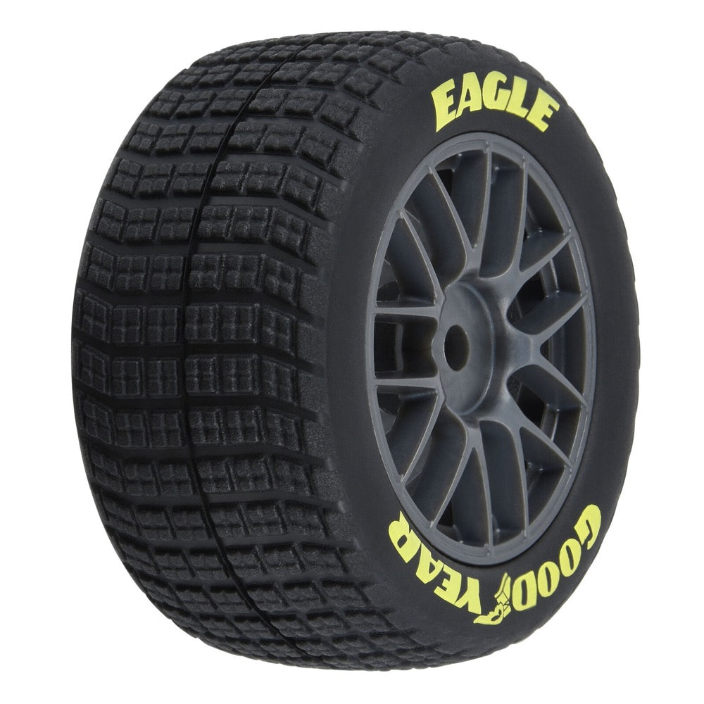 Proline Goodyear Eagle Mounted Dirt Tyre Set F/R, Gray, Losi NASCAR