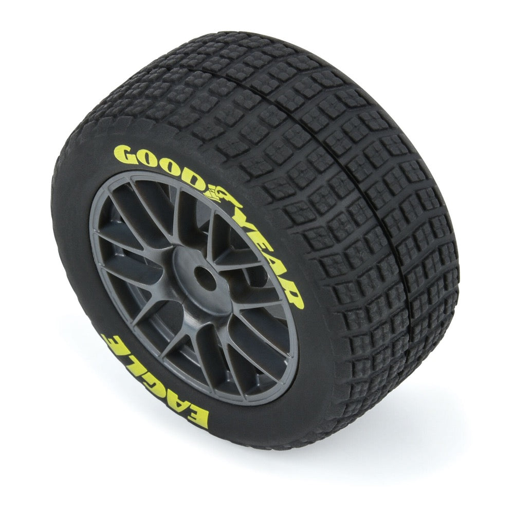 Proline Goodyear Eagle Mounted Dirt Tyre Set F/R, Gray, Losi NASCAR