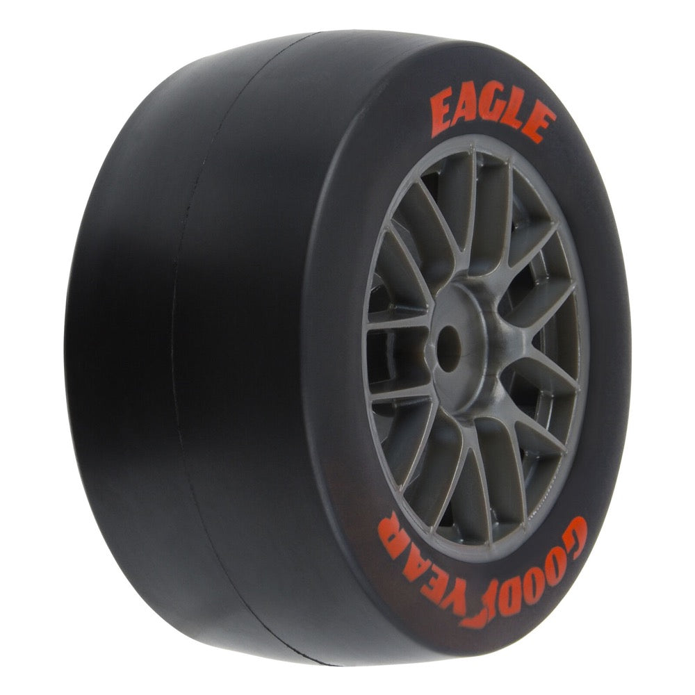 Proline Goodyear Eagle Mounted Super Soft Tyre Set F/R, Gray, Losi NASCAR