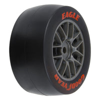 Proline Goodyear Eagle Mounted Super Soft Tyre Set F/R, Gray, Losi NASCAR