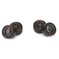 Proline Goodyear Eagle Mounted Super Soft Tyre Set F/R, Gray, Losi NASCAR