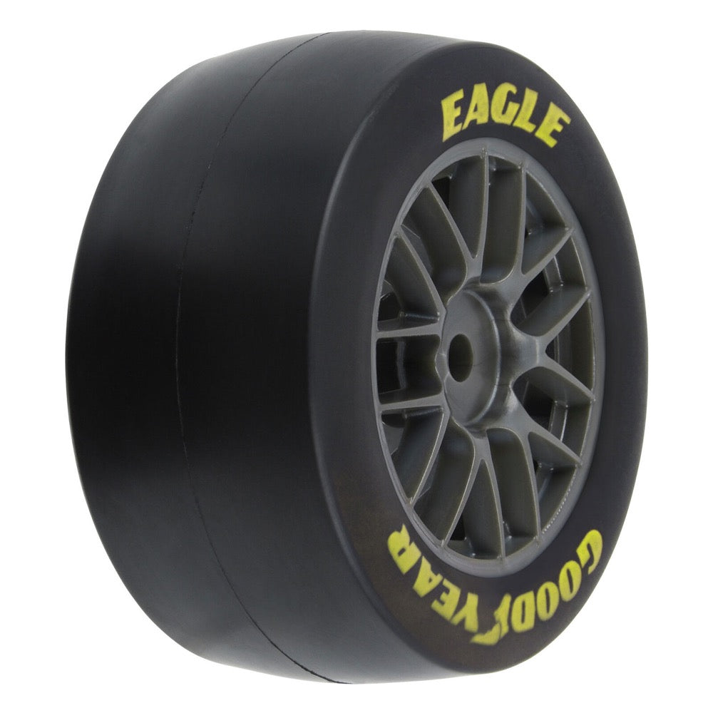 Proline Goodyear Eagle Mounted Soft Tyre Set F/R, Gray, Losi NASCAR