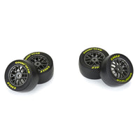 Proline Goodyear Eagle Mounted Soft Tyre Set F/R, Gray, Losi NASCAR