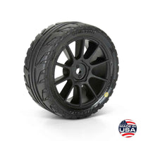 Proline 1032010 Vector Tyre Set Mounted on Black Mach 10 Wheels Arrma Typhon Grom