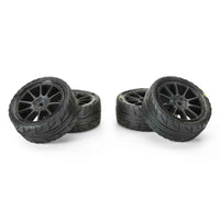 Proline 1032010 Vector Tyre Set Mounted on Black Mach 10 Wheels Arrma Typhon Grom
