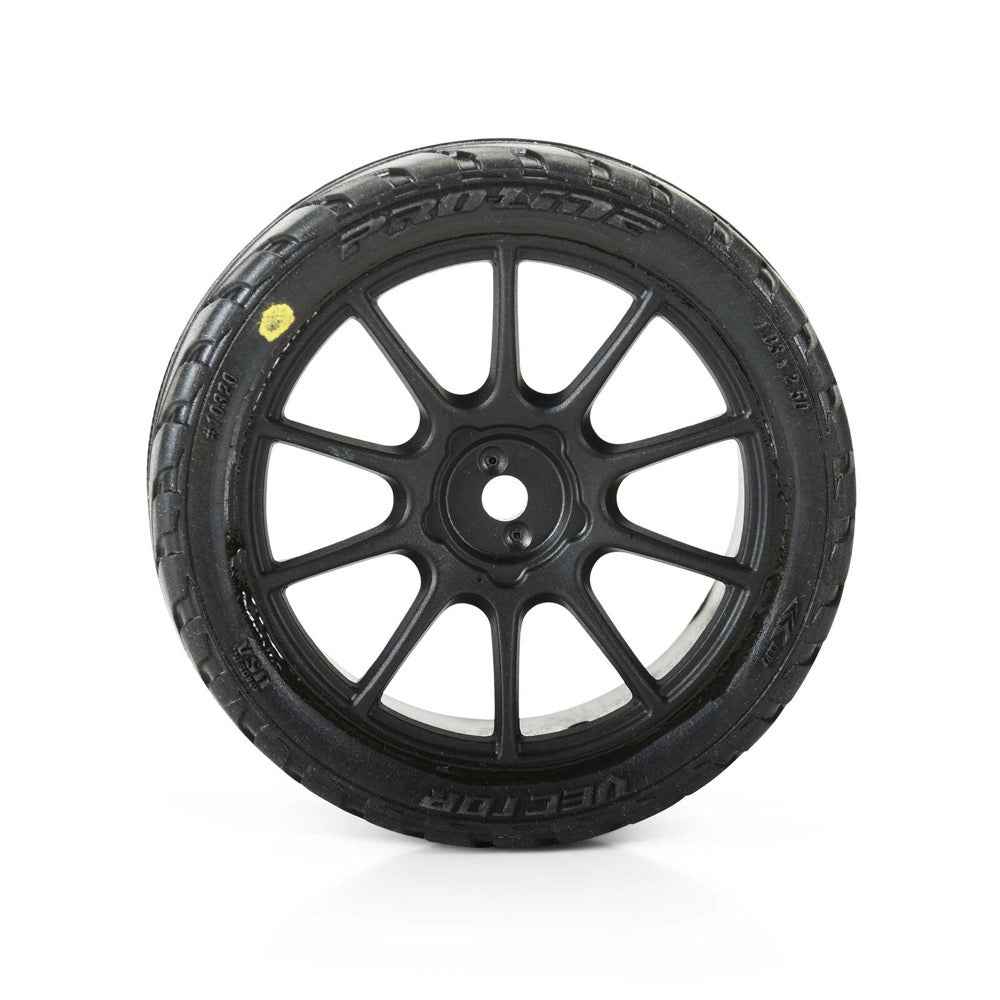 Proline 1032010 Vector Tyre Set Mounted on Black Mach 10 Wheels Arrma Typhon Grom