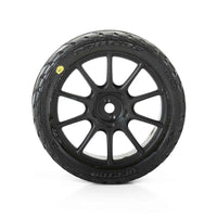 Proline 1032010 Vector Tyre Set Mounted on Black Mach 10 Wheels Arrma Typhon Grom