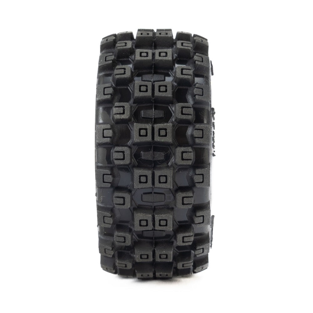 Pro-Line Badlands MX Tyres Mounted on Black Split Six Wheels 4pcs Arrma Mojave Grom