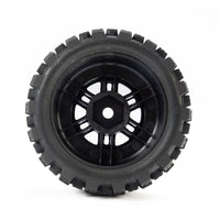 Pro-Line Badlands MX Tyres Mounted on Black Split Six Wheels 4pcs Arrma Mojave Grom