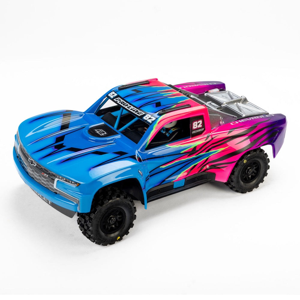 Pro-Line Badlands MX Tyres Mounted on Black Split Six Wheels 4pcs Arrma Mojave Grom