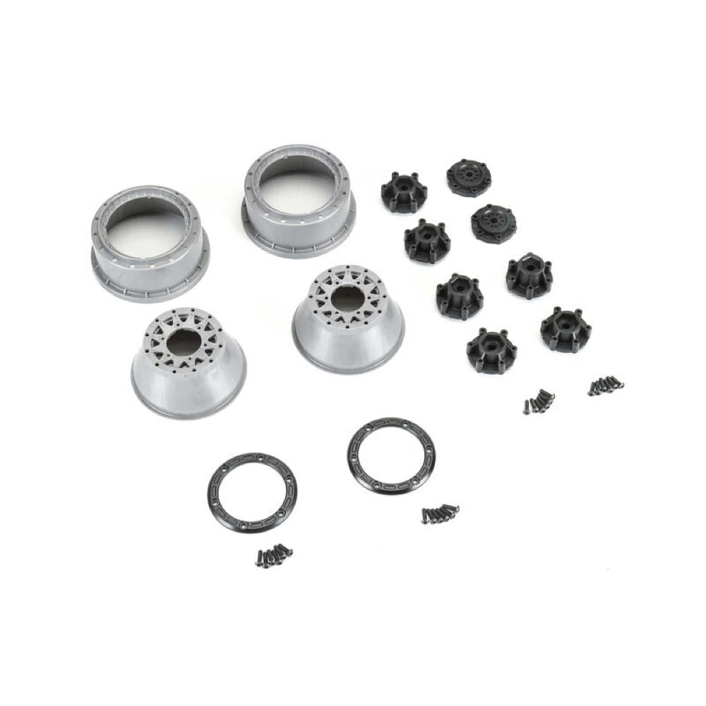 Proline 281106 Limited Edition Raid Bead-Loc F/R 2.2/3.0 Short Course Wheels with 12 & 14mm Hexes 2pcs Black/Grey