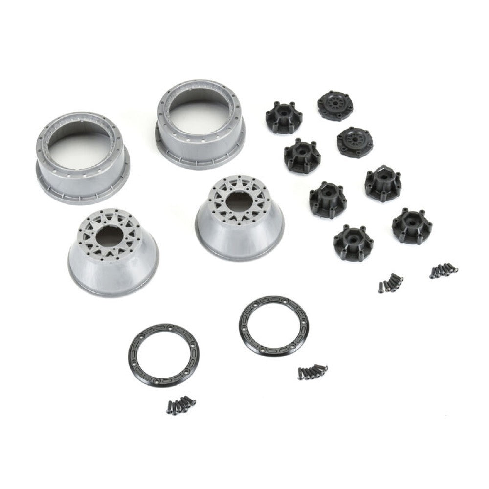 Proline 281106 Limited Edition Raid Bead-Loc F/R 2.2/3.0 Short Course Wheels with 12 & 14mm Hexes 2pcs Black/Grey